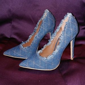 Brand new denim heels!